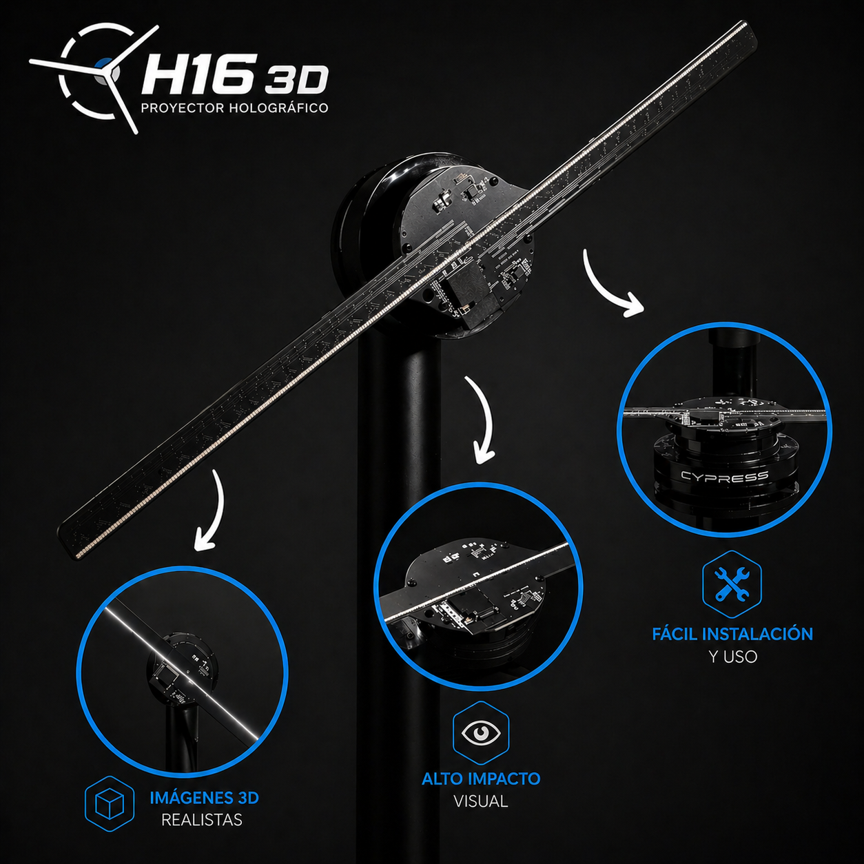 H16 3D PROYECTOR HOLOGRÁFICO