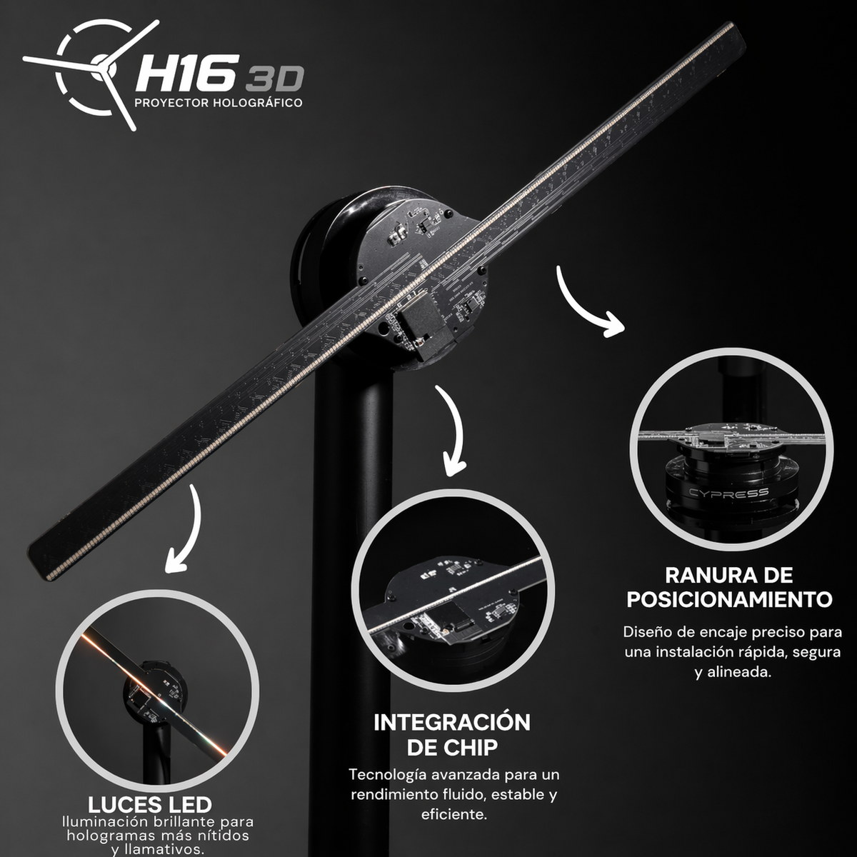 H16 3D PROYECTOR HOLOGRÁFICO