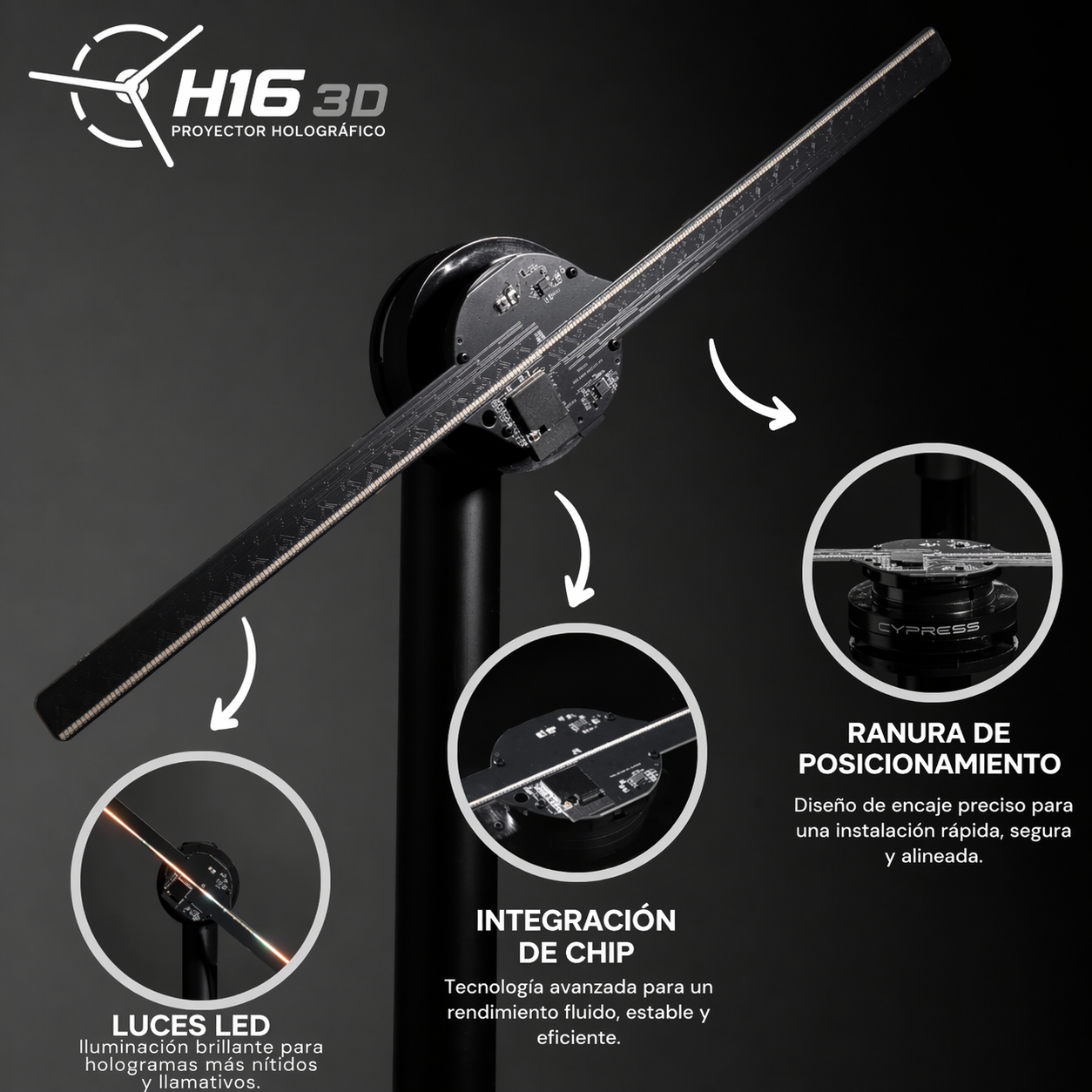 H16 3D PROYECTOR HOLOGRÁFICO